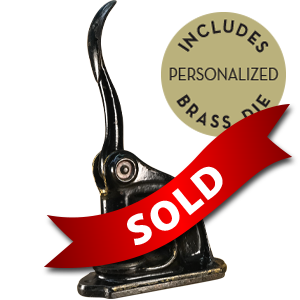 B299-2 - Antique B299-2
Indented Body Red Star Press
1880 - 1920 
 Includes Personalized Brass Die!  