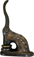 Fully customizable, personalized antique embosser. Upgrade to a different model embosser to better suit your project.